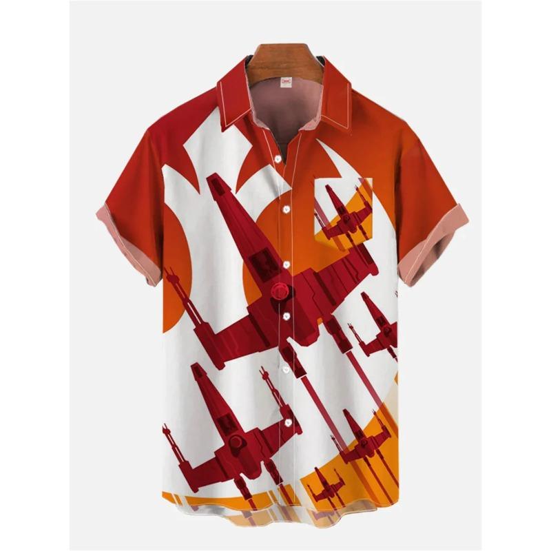 

Мужская рубашка с короткими рукавами и лацканами в гавайском стиле с 3D-принтом, повседневный топ с футуристическим принтом и технологией, большой размер, летняя новинка 2XL