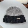 Hat Women's Autumn and Winter New Wool Knitted Hat Thickened Warm Color Matching Couple Student Fashion Wool Hat Tide