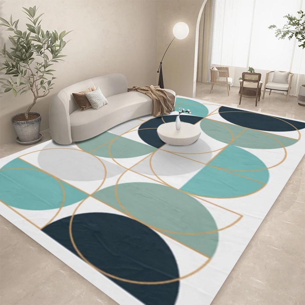 Modern Abstract Line Color Block Art Carpet Living Room Decor Lounge Sofa Rug Coffee Table Floor Mat Bedroom Balcony Soft Mat