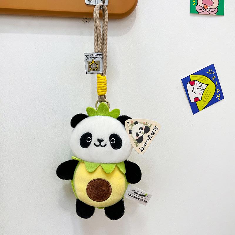 Cute Panda Plush Toy Keychain - Multi-Style Backpack Accessory and Gift