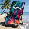 Custom Name Personalized Avatar Print Beach Towel, for Trip Camping Beach Party Home Decor, Birthday Gift for Family & Friends