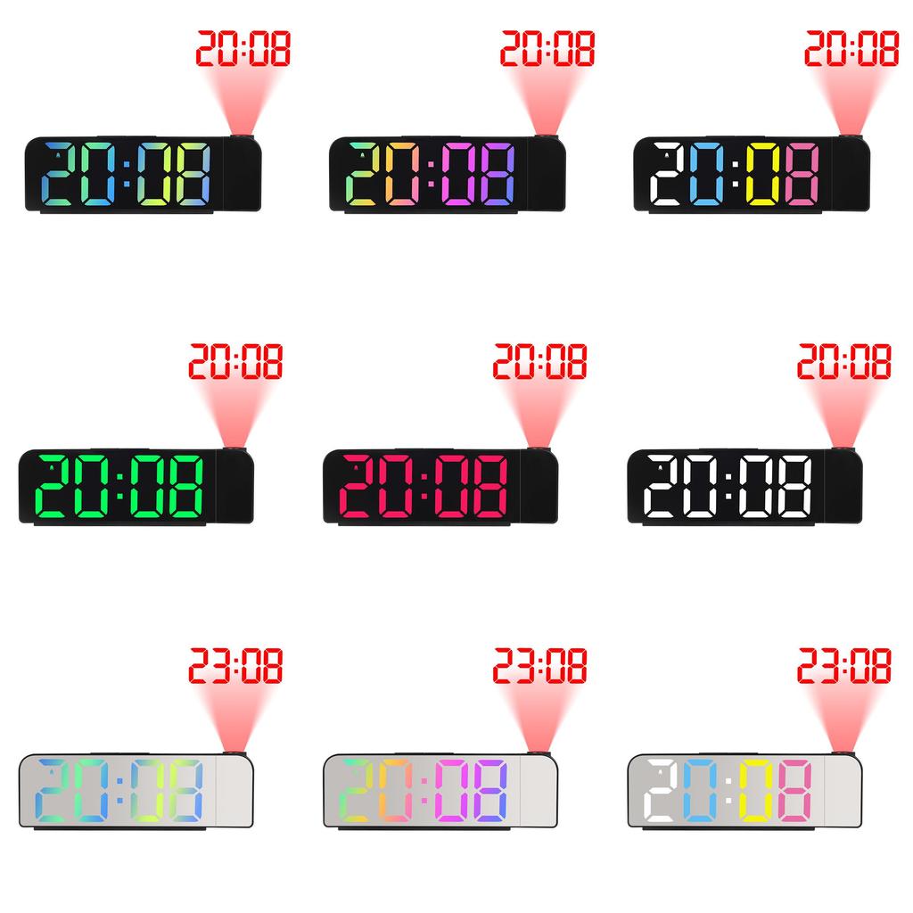 Modern Minimalist Digital Alarm Clock With Led Display And Temperature For Home Use