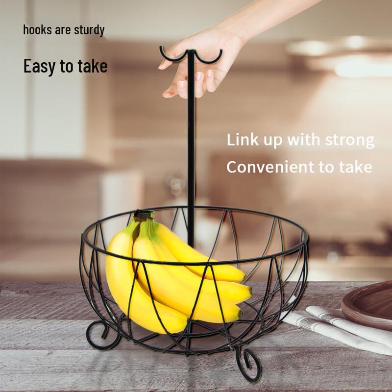 Golden Iron Hook Fruit and Snack Basket