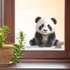 Cartoon Niedlichen Roten Panda Glas Türen und Fenster Hause Hintergrund Landschaftsbau Dekorative Fenster Aufkleber