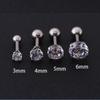 Titanium Steel Zircon Ear Studs Korean Girls Men's Diamond Earrings Fashion Ear Bone Studs