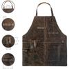 Tablier d'Artisan Multi-Usage Imperméable Cuir PU Transfrontalier - Résistant à l'Huile et aux Taches Vêtement de Travail Rétro pour BBQ