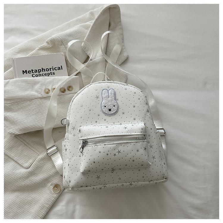 Schoolbag Korean Polka Dot Rabbit Star Contrasting Color Backpack Student Large Capacity Class Schoolbag Cute High Value Backpack Female
