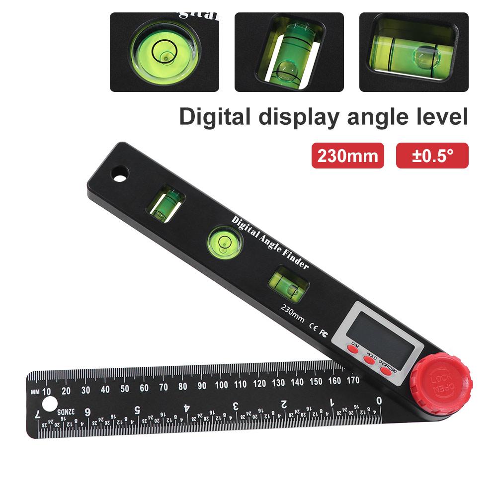 230mm 4 in 1 Digital Angle Finder 0-999.95° Measuring Angle Ruler  Angle Measuring Tool