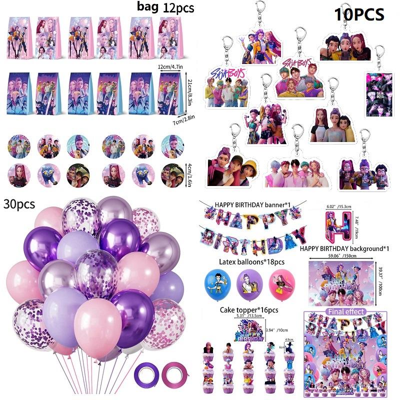 D-Demon H-Hunters Disposable Party Cutlery Set Flag Pulling Outdoor Picnic Supplies Birthday Party Decor Korean Kpop Anime Party