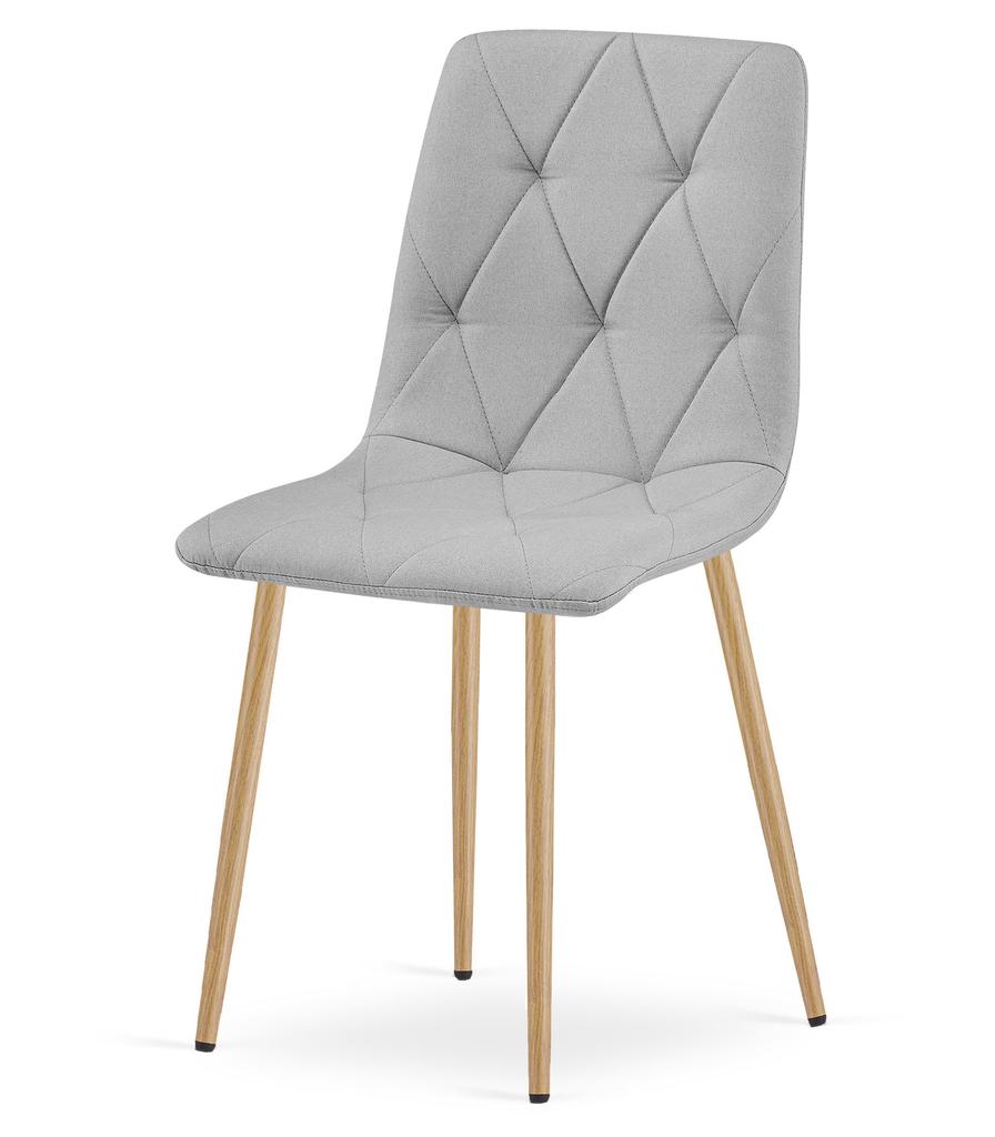 Libra Chair - Light Gray Fabric / Wood Color Legs X 2