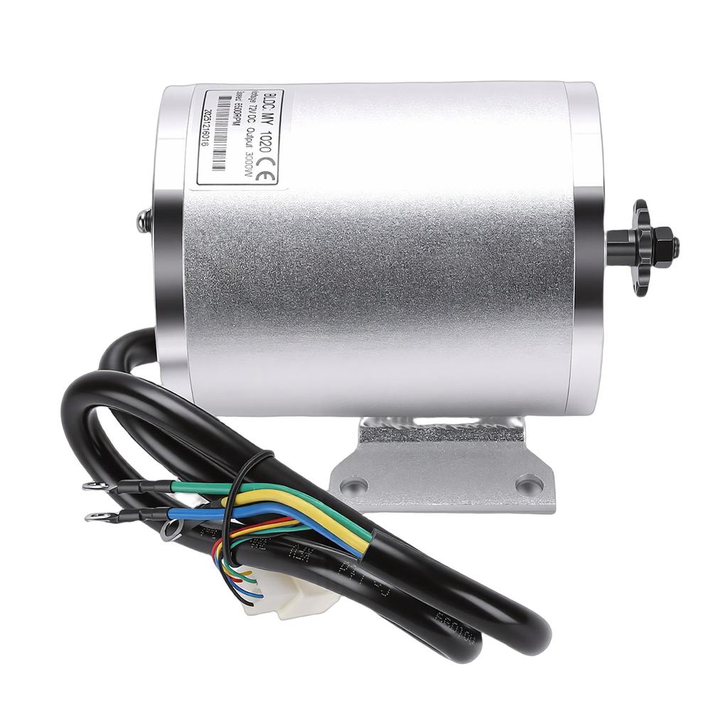 3000W Electric Brushless DC Motor Kit 72V 6500RPM High Speed Motor with Controller and Throttle for Go Kart Electric