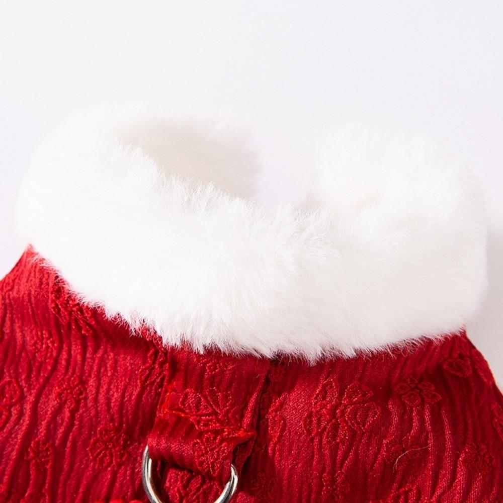 Red Pet Tang Suit Character Fu Cat Coat Kitty Clothes Dog Vest  Lunar New Year