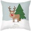 Cartoon Elk Forest Animal Christmas Tree Christmas Tree Decoration Pillow Set Bedroom Sofa Restaurant Office Pillow Sleeve