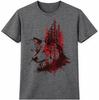 Wolf T-Shirt Forest Wildlife Pine Trees Silhouette Graphic Tee