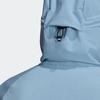 Adidas Solid Color Pocket Detail Hooded Jacket Women Jacket Sky-Blue GQ4255