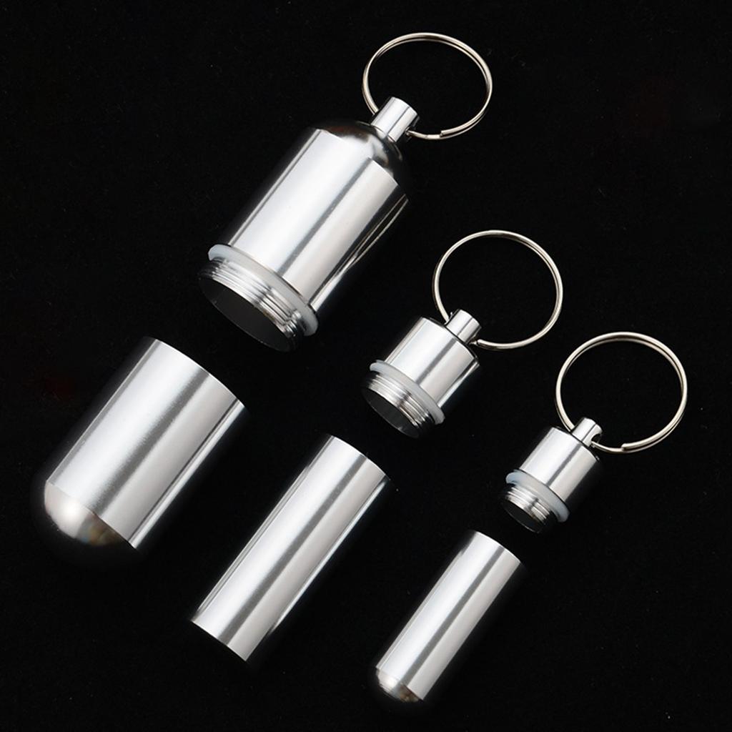 Waterproof Pills Box Mini Aluminum Alloy Travel Medicine Storage Box Scratch & Abrasion Resistance for Travel Outdoors