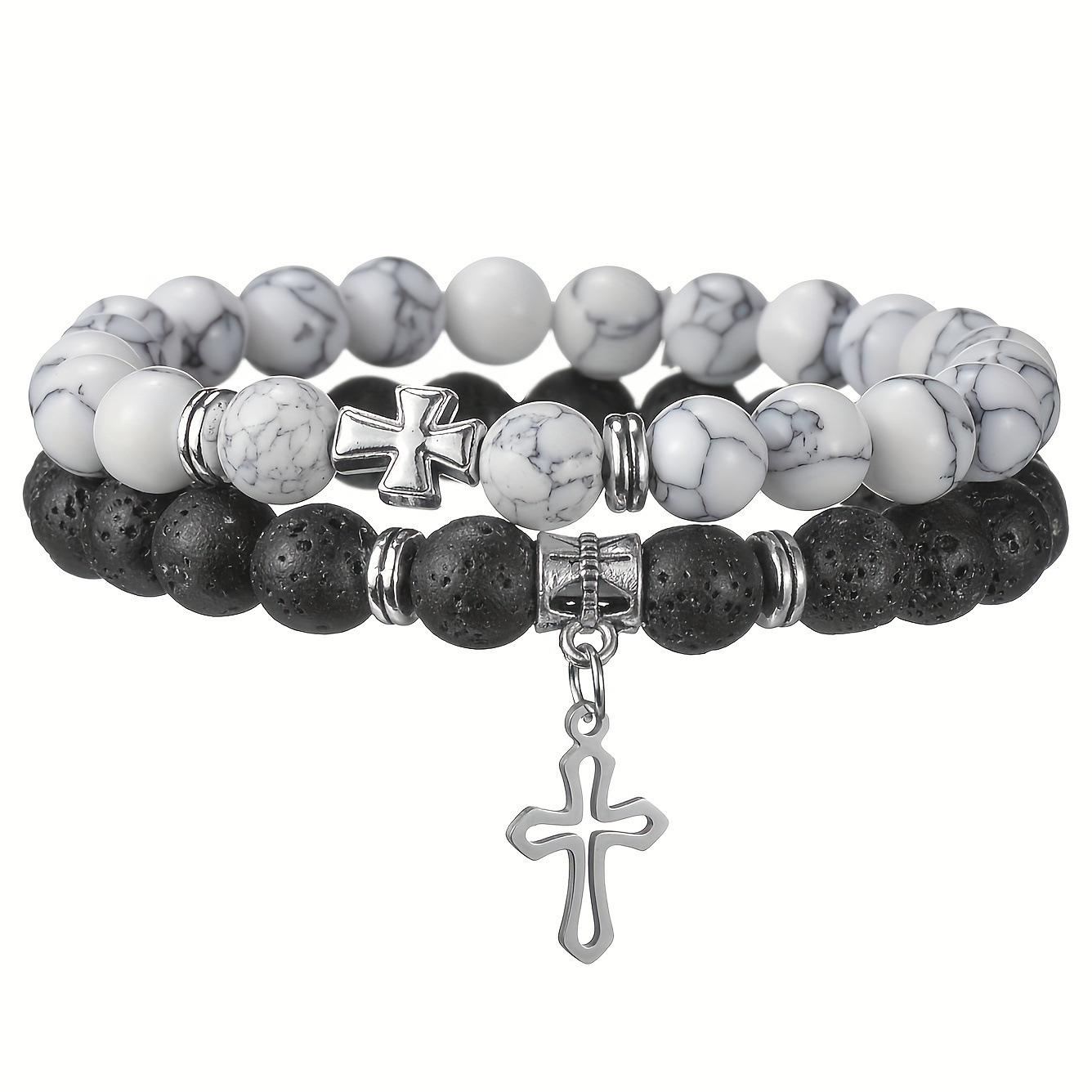 JYL TS Bracelet Cross Pendant Couple Fashion Lucky Energy & Relationship Harmony T244-Set кеппел