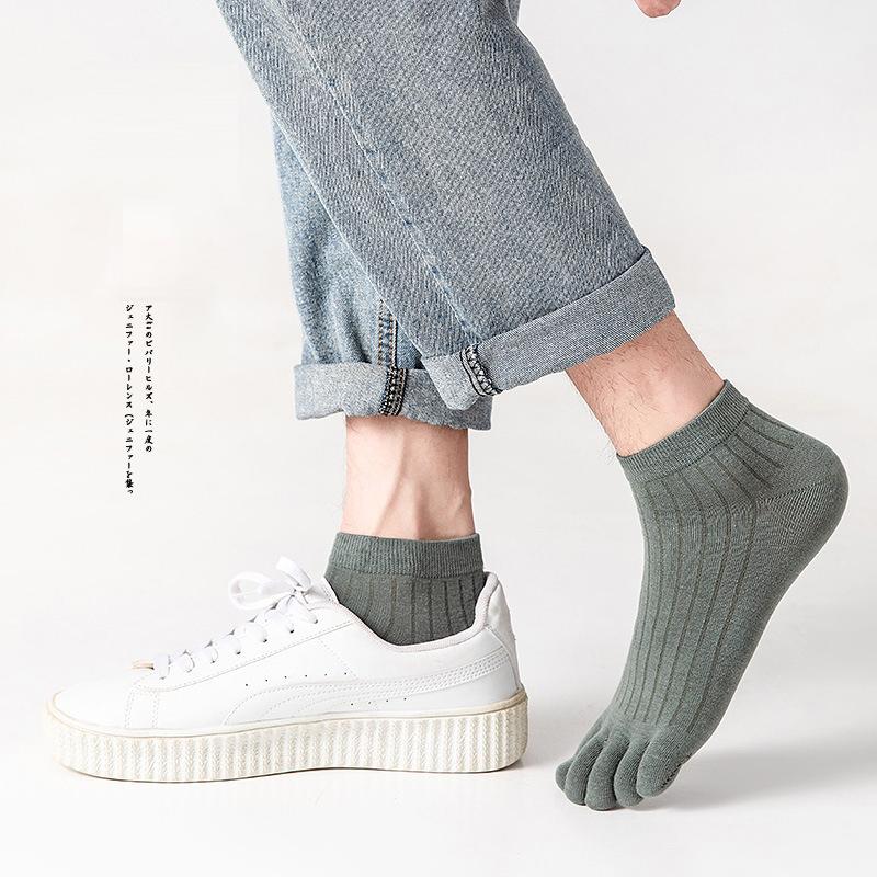5 Pairs Toe Socks for Men Breathable MeshCotton Casual Thin High Quality Five Finger Socks Low Cut Ankle Sports Running Socks