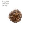 Natural Handmade Woven Rattan Teething and Chew Toy for Rabbits, Hamsters, and Chinchillas - Boredom Relief Ball