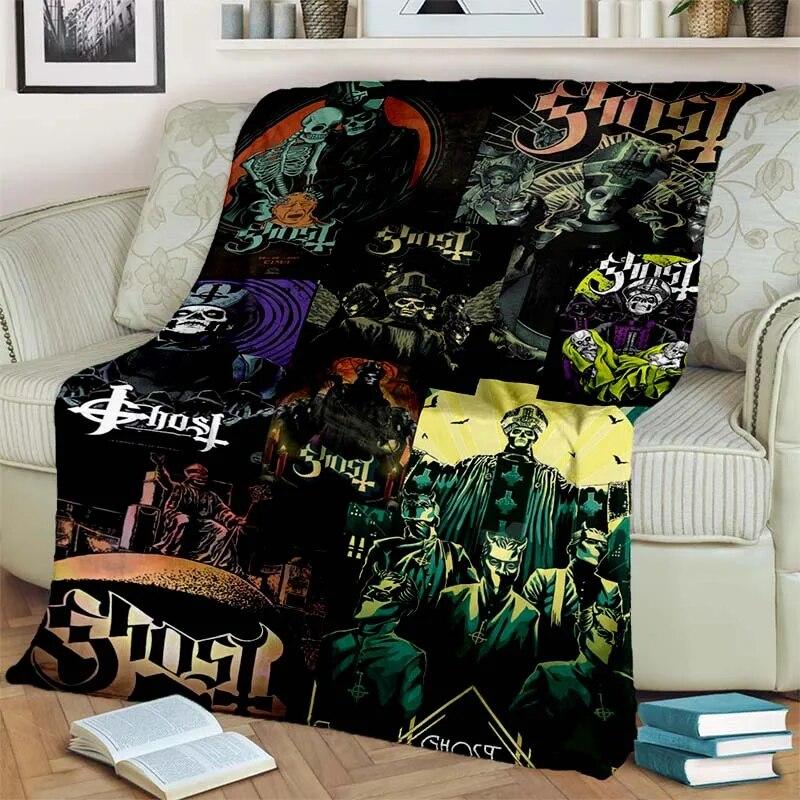 3D Ghost Band Cartoon Flannel Blanket Fashion Warm Lightweight Living Room Bedroom Sofa Bed For Picnic Blanket
