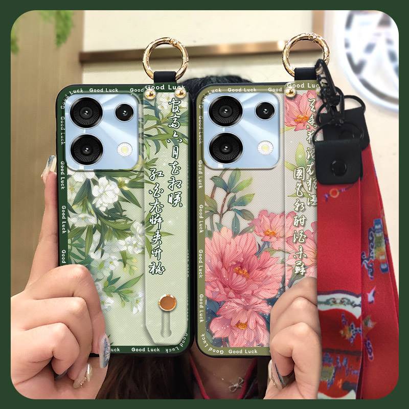 Elderly Lady Durable Phone Case For UMIDIGI G9 5G/Note9 5G For Mom Waterproof Kickstand Phone Holder Ring Back Cover