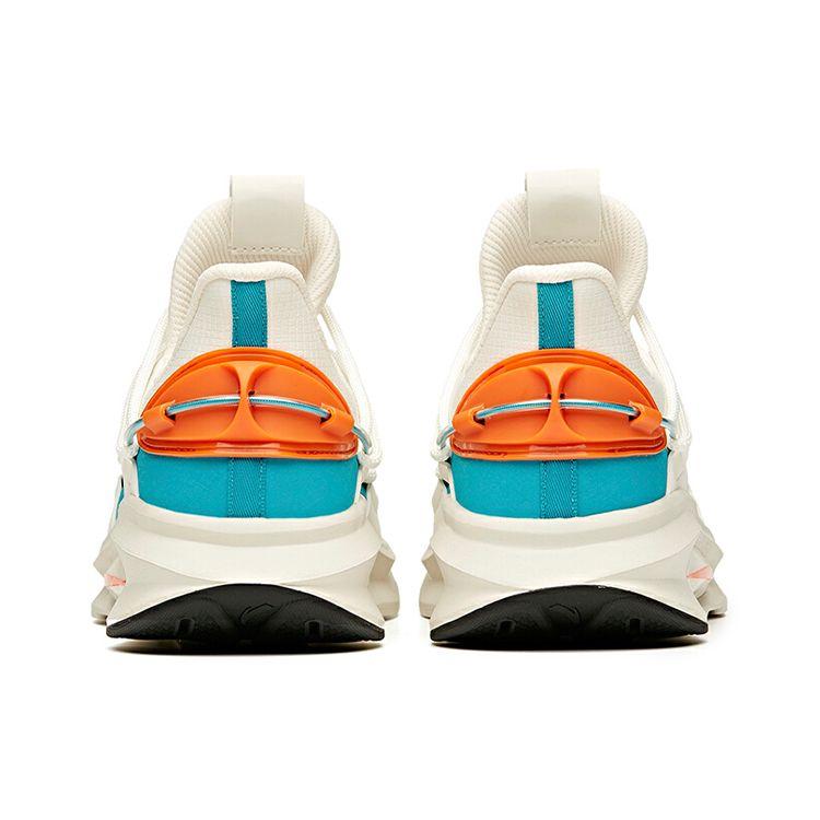 Anta UFO Shock Absorption Non-Slip Wear-Resistant Low-Top Running Shoes Men Sneakers White Green 912045513-6
