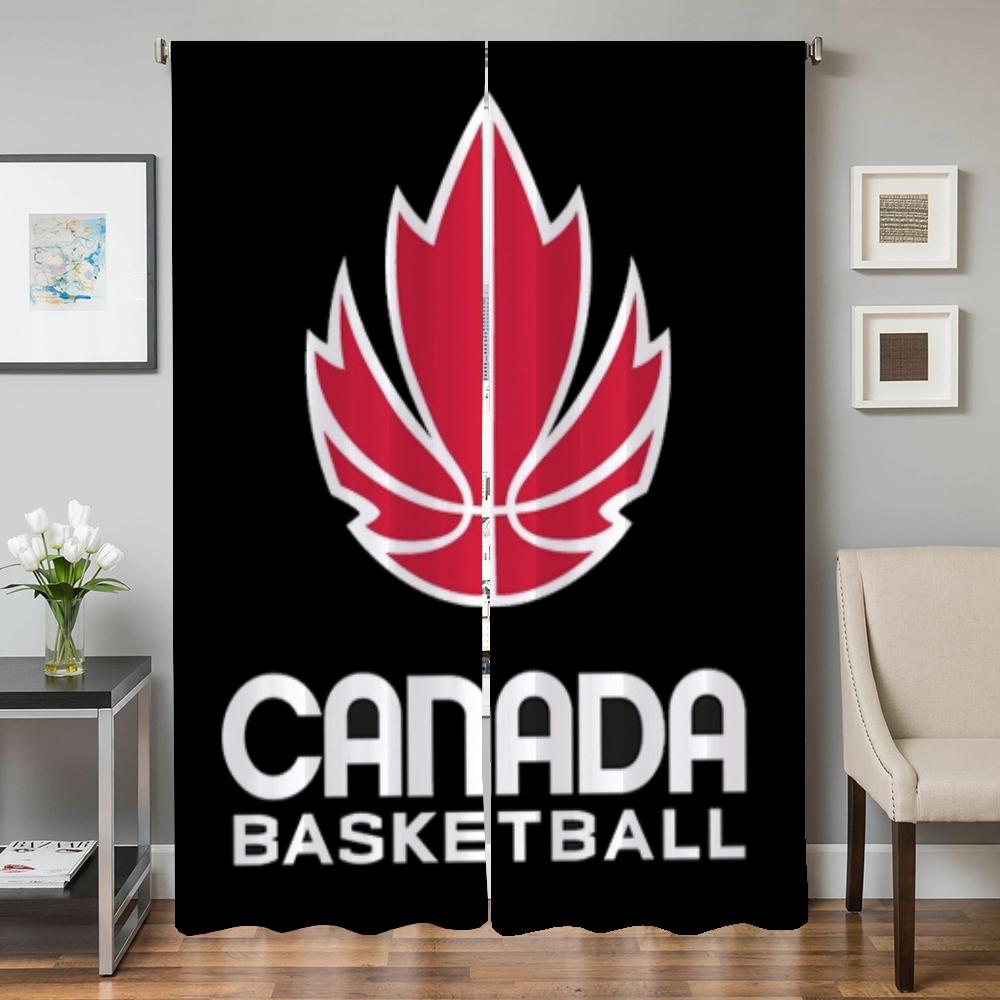 Kitchen Curtains for Living Room 2 Pieces Blackout Curtains Door Curtain C-canadian National Team Partition Bedroom Decoration