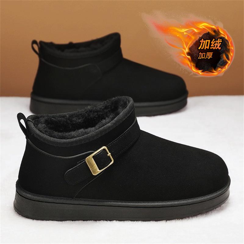 Snow Boots New Winter Thickened Velvet Warm Outdoor Non-slip and Cold Thick-soled Bread Cotton Shoes