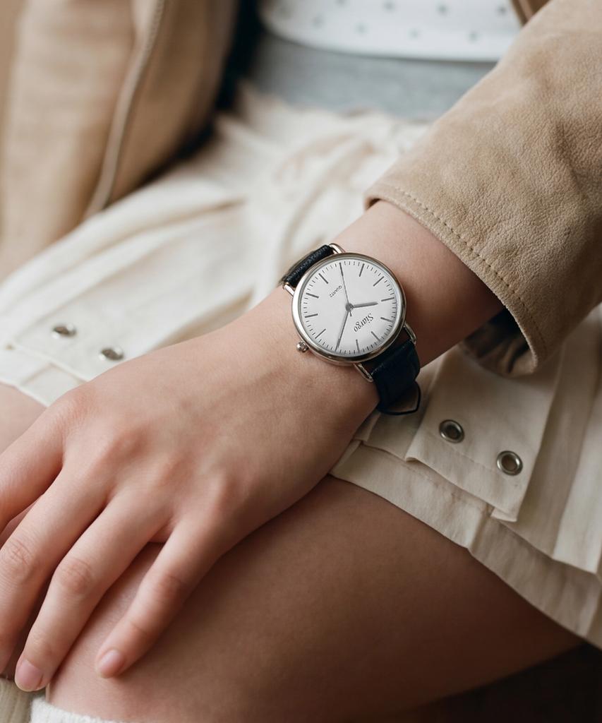 Sialeugo Sg-002-Sw Caper Collection Women'S Leather Wristwatch