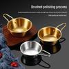 Golden 304 Stainless Steel Camping Bowl with Handle