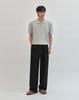 WORK ON BODY OFF [Summer] Mitis Semi-Wide Banding Slacks [Black]