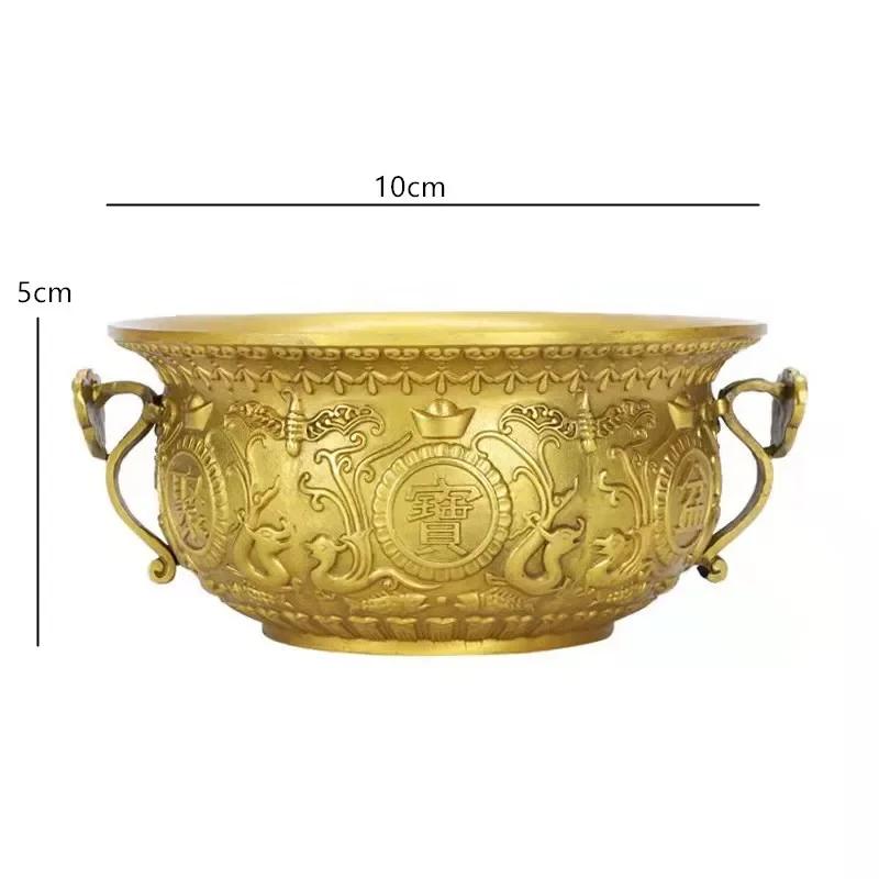 Pure Copper Cornucopia Decoration Living Room Wine Cooler Feng Shui Ornaments Office Attract Wealth Chinese Decorative Crafts