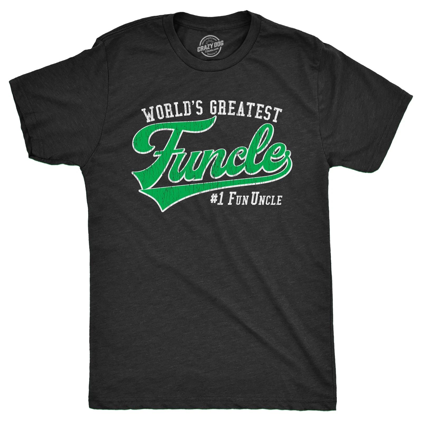 Mens Worlds Greatest Funcle Funny Fun Uncle Gift Sarcastic Novelty Cool T shirt M