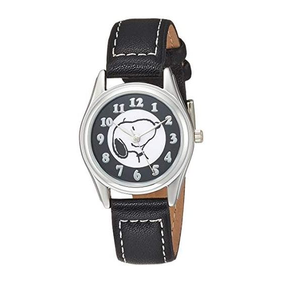 [ALIAS] Watch Snoopy Analog Waterproof Leather Strap WW18095SN Women s Black [Parallel Import]