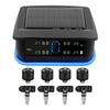 Tire Pressure Monitoring System with 4 Sensors USB/Solar TPMS Tyre Temperature Monitor for Car SUV Sedan