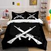 Rifle Silhouette Theme Art 3Pc Multiple Sizes Kid'S And Adults' Bedroom Exquisite 3Pc Bedding Set, Gift