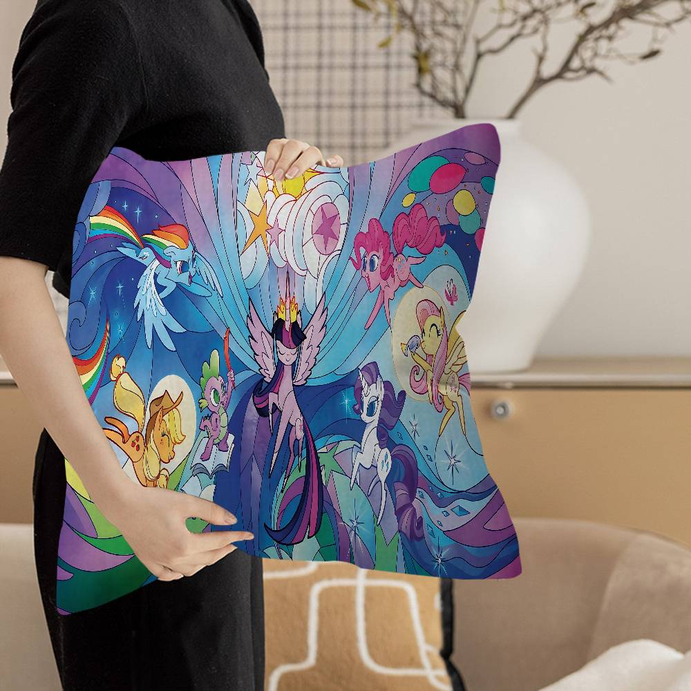 Cartoon My L-LittleS P-PonyS Pillow Anime Pillow Sofa Bed Head Pillow Cover Cushion Cover 45x45 Cm Fashion