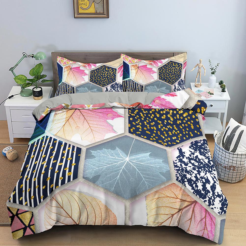 

3D Природа Пейзаж King Queen Пододеяльник Цветы Зеленые Листья Постельное белье Shimen View Пододеяльник Полиэстеровый стеганый чехол EU single(135x200cm)