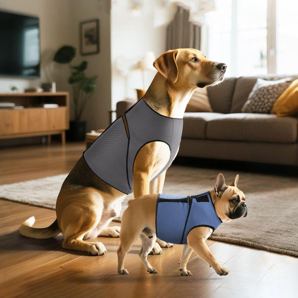 Breathable Pet Calming Shirt Adjustable Dog Chest Back Clothing Dog Anxiety Vest  Travel