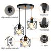 Industrial Pendant Lights Led Hanging Lamps for Ceiling Chandeliers Metal Cage Kitchen Island Adjustable Ceiling Pendant Lamp