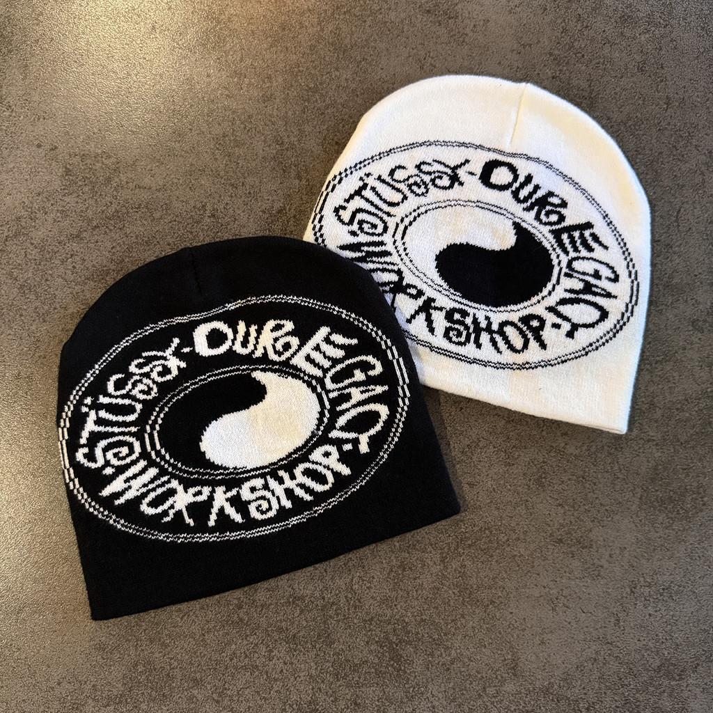 Streetwear Letter Bagua Diagram Knit Hat With Premium Acrylic For Street Fashion