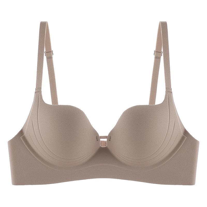 

Бесшовный бюстгальтер с мягкой поддержкой и эффектом лифтинга, с фиксированными 3D чашками и красивым дизайном спинки 36/80 кофейный