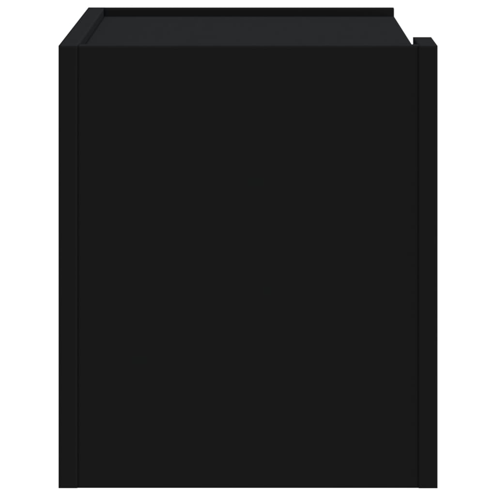 Wall Mounted Nightstand Black 45x30x35 Cm