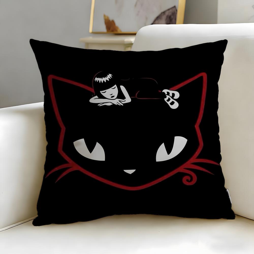 cartoon character Emily the Cool Strang Cushion Cover Soft  EasyWash Pillow Case  Versatile for Couch Bed Travel and Office