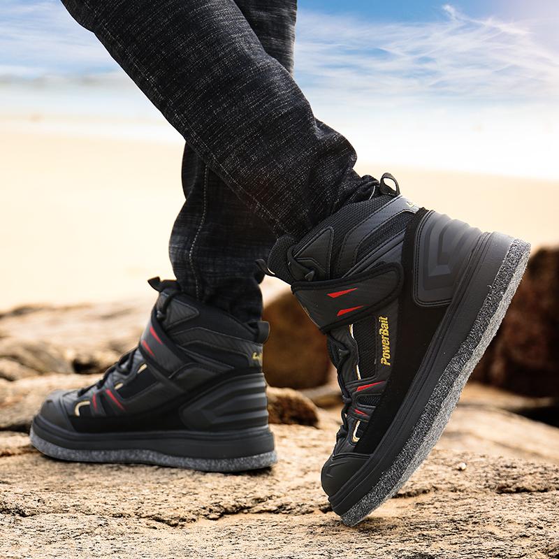 Rock Offshore Fishing Shoes Men's Shoes Waterproof Skid-proof Reef-climbing Shoes Air-permeable Handiness Felt Spike Soles