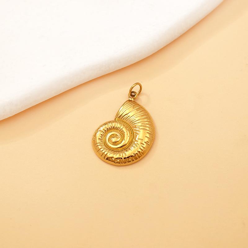 Titanium Steel Starfish & Seashell Ocean Style Pendant for DIY Necklaces & Bracelets