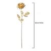 Silk Flower Golden Rose Photography Props Wedding Decoration Single Branch Rose Living Room Home Decoration Flower Hotel Decorat