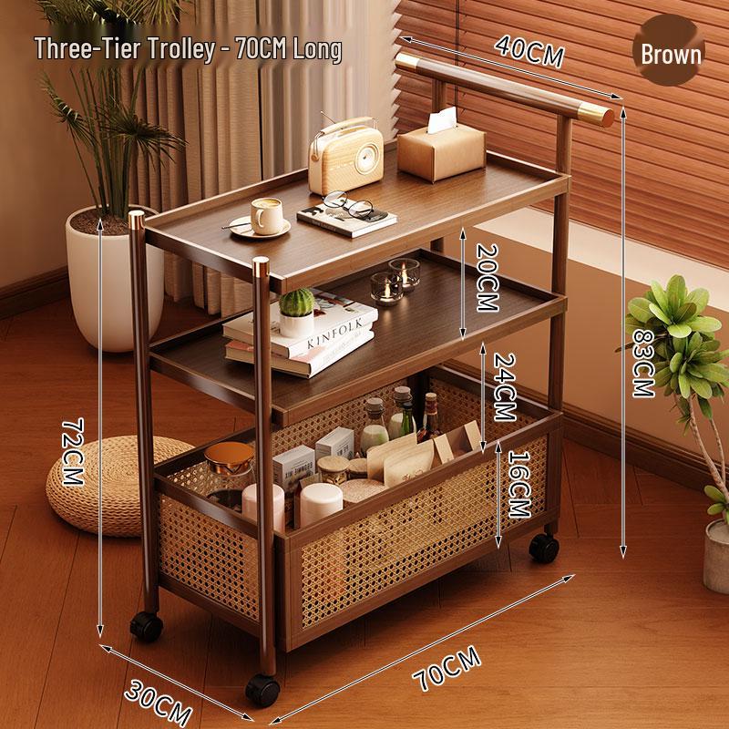 Pre-Owned Small Movable Snack Storage Trolley for Living Room or Restaurant