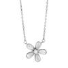Opal flower necklace women's niche design sense simple collarbone chain jewelry