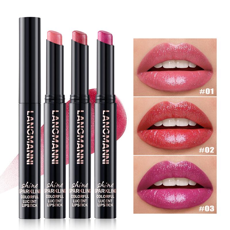 Rossetto perlescente al diamante, impermeabile, a lunga tenuta, antiaderente, opaco, vellutato, lucido, labbra rosse sexy, cosmetici per il trucco